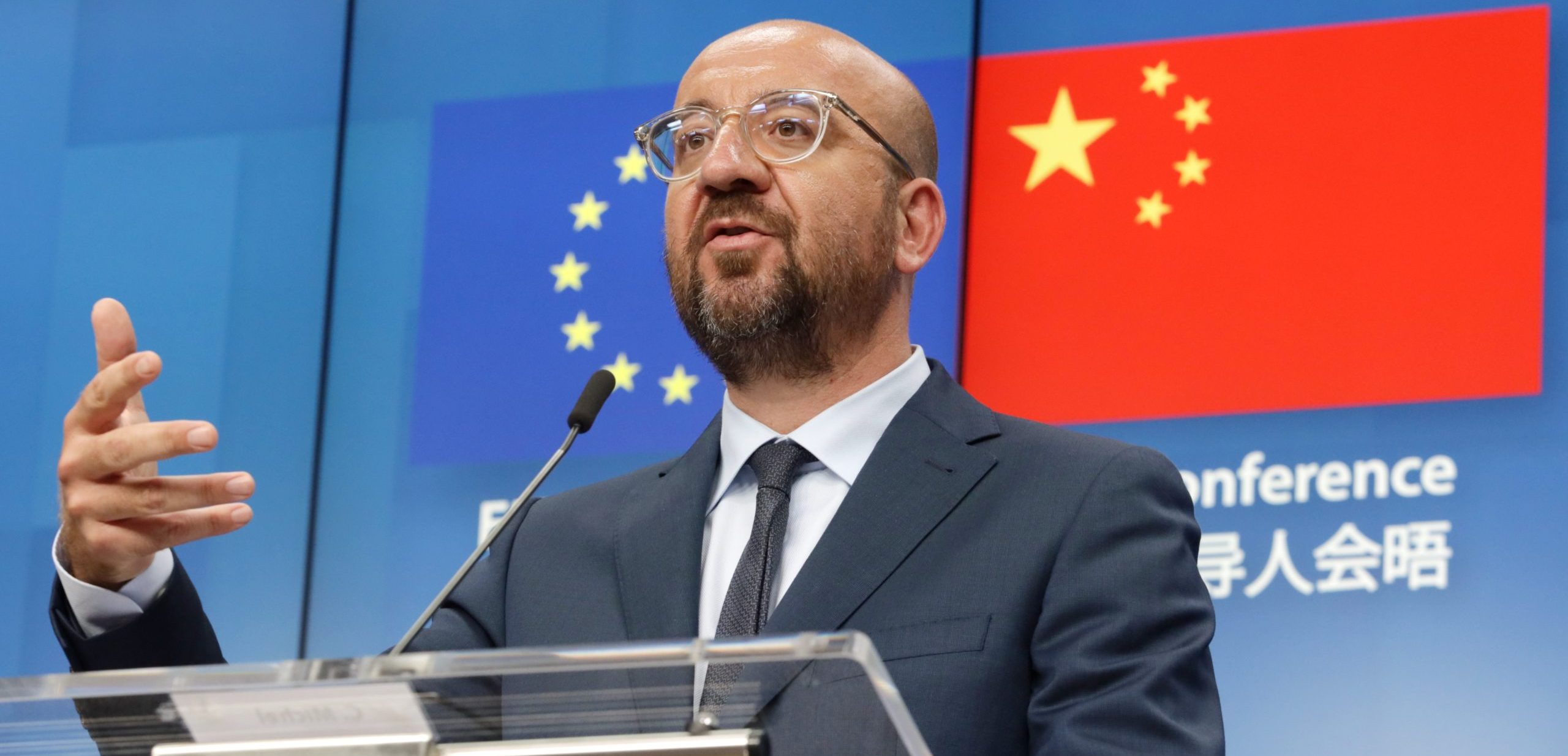 Sr. Charles MICHEL, Presidente del Consejo Europeo durante la Cumbre EU - China el 22 de junio de 2020. (Foto Unión Europea).