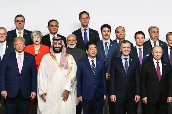 Detalle de la foto de familia de la reunión del G20. Foto oficial web G20.org