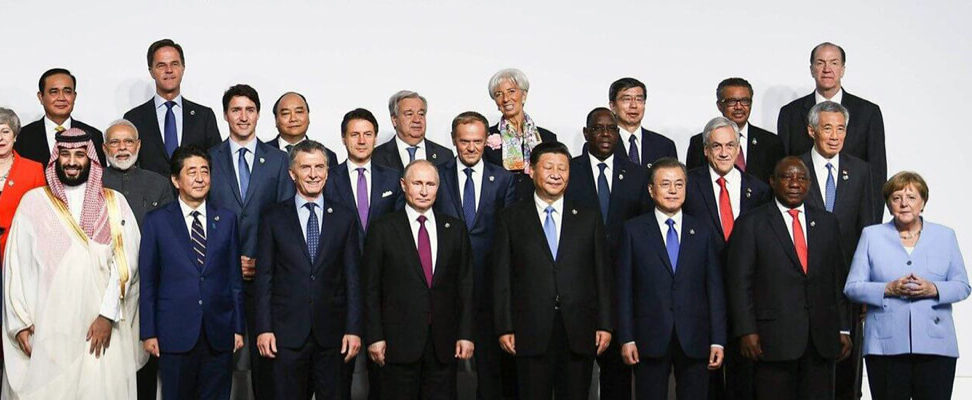 Detalle de la foto de familia de la reunión del G20. Foto oficial web G20.org