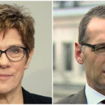 La ministra de defensa Annegret Kramp-Karrenbauer y el alto diplomático Heiko Maas de Alemania.