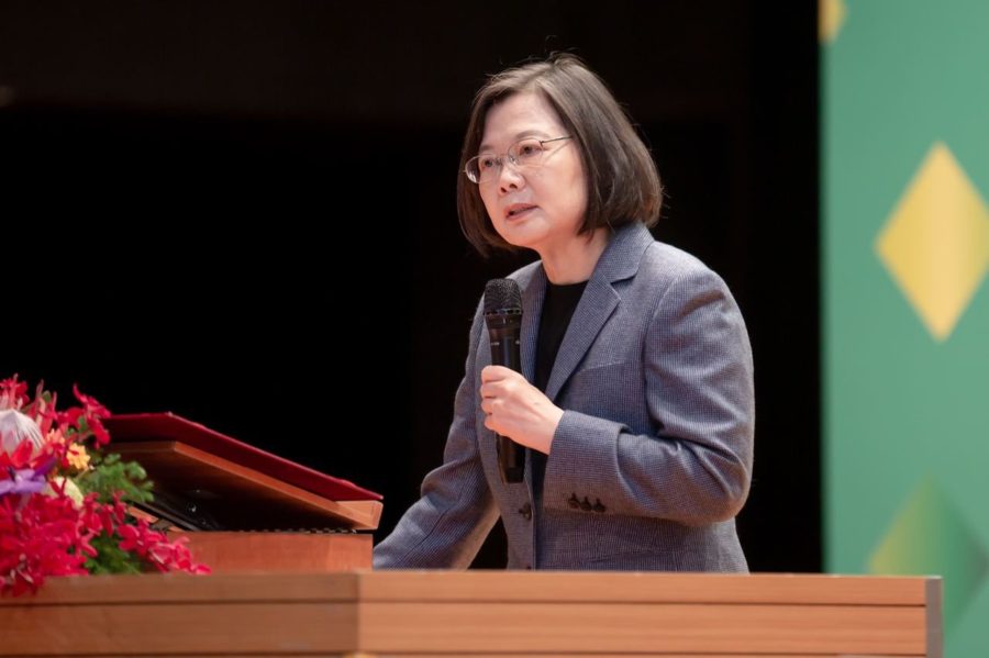 La presidente de Taiwán, Tsai Ing-wen, durante la reciente reunión de Foro Mundial de Salud.