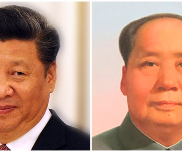 Xi Jinping, lider del PCCh y Mao Zedong (Imágenes www.kremlin.ru y Ge Xiaoguang respectivamente vía Creative Commons)