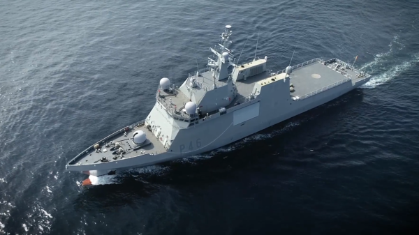 Fragata Avante 2200 de Navantia. Captura de pantalla de un vídeo oficial de Navantia.