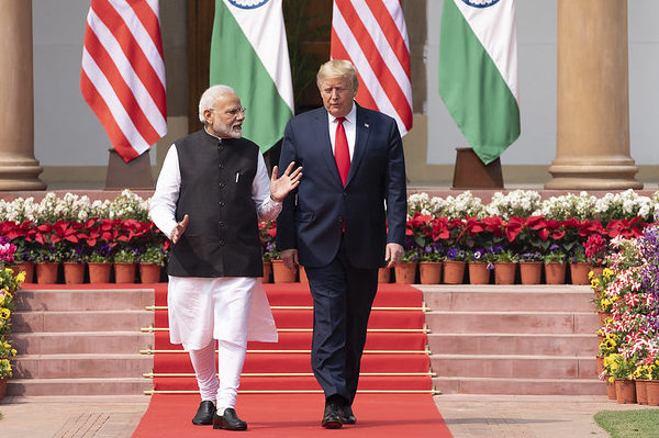 Presidente Donald J. Trump y el primer ministro indio Narendra Modi en febrero de 2020. Foto Casa Blanca via Flickr.