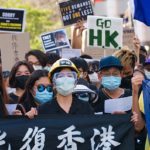 Manifestación en apoyo a Hong Kong en Brisbane, Australia. Foto CC de Andrew Mercer.